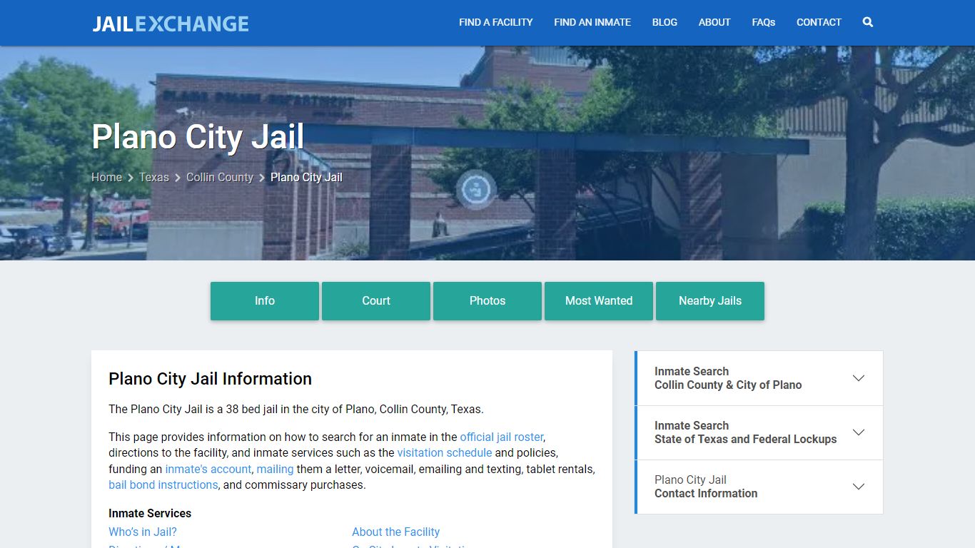 Plano City Jail, TX Inmate Search, Information - Jail Exchange